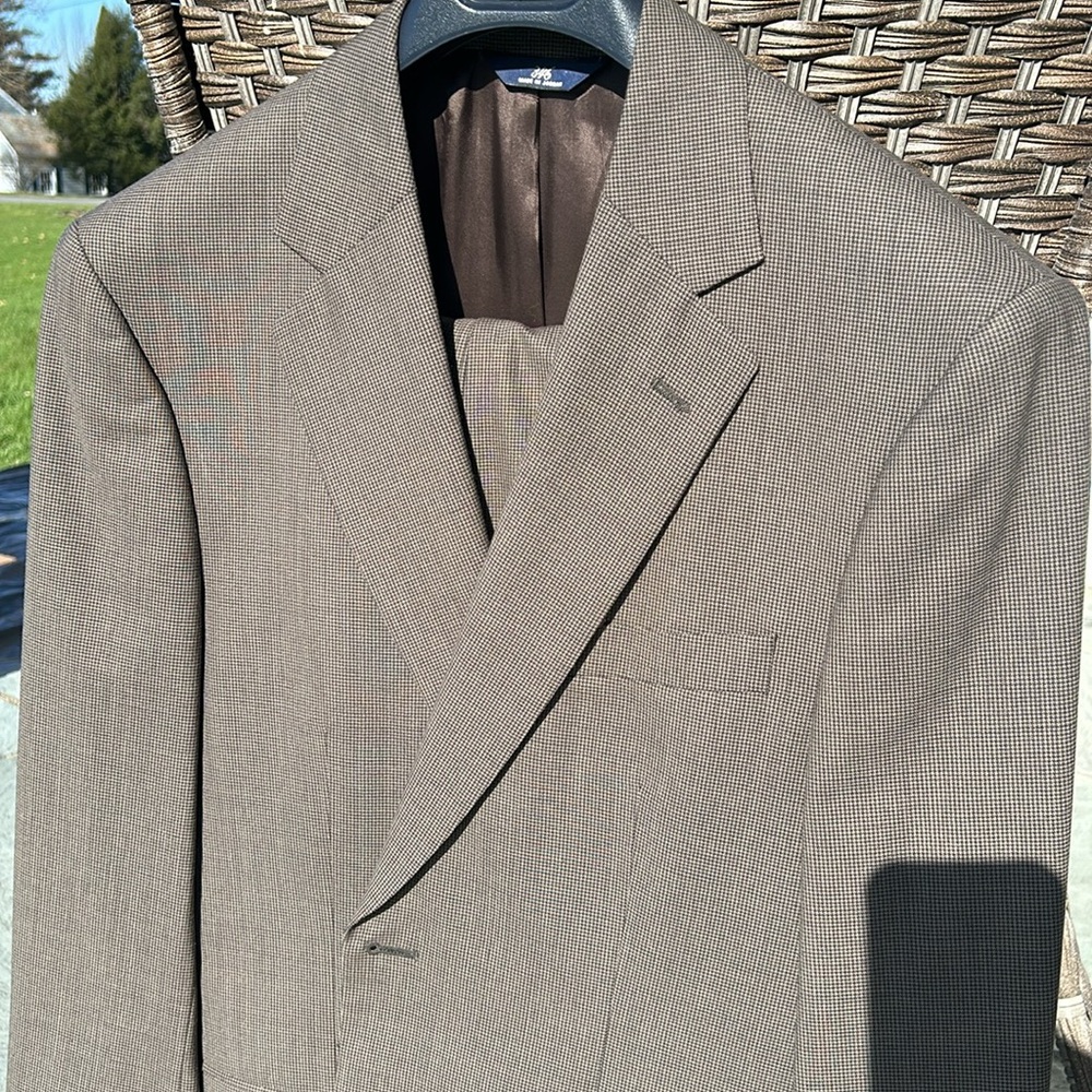 Brooks Brothers brown check suit